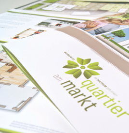 Marketing concept for a property development project.