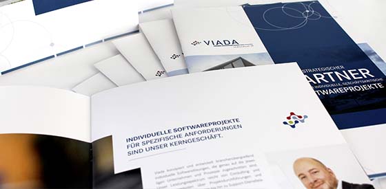 Image brochure and new logo for IT company VIADA from Dortmund