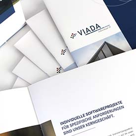 Image brochure and new logo for IT company VIADA from Dortmund