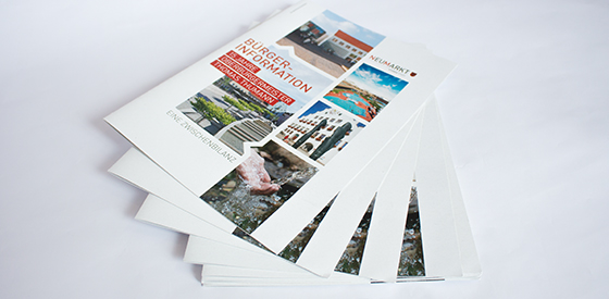 Conception and design of a citizen information brochure for the city of Neumarkt  