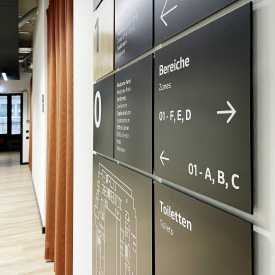 Branding and signage for pharmaceutical company MSD in Munich