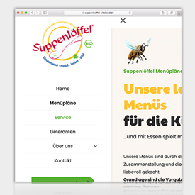 Creative and special: New website for organic catering company Suppenlöffel Vitalfood GmbH