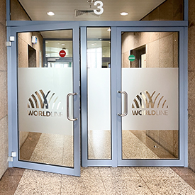 Signage and branding for WORLDLINE