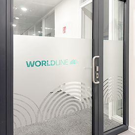 Signage and branding for WORLDLINE