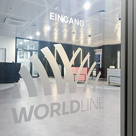 Signage and branding for WORLDLINE