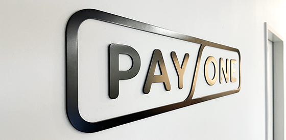 Branding and signage for new Payone office space in Frankfurt