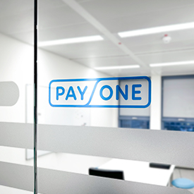 Branding and signage for new Payone office space in Frankfurt