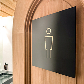 Signage for the Lifestyle Hotel Alpina in Klosters, Switzerland