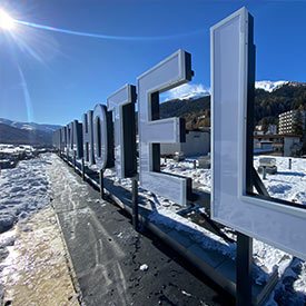 The largest LED advertising system in Davos!