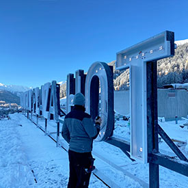 The largest LED advertising system in Davos!