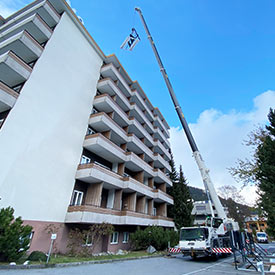 The largest LED advertising system in Davos!