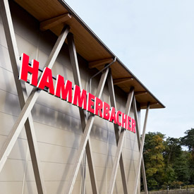 LED illuminated signage and more for the new headquarters of office furniture manufacturer Hammerbacher in Neumarkt in der Oberpfalz