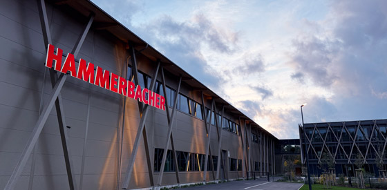 LED illuminated signage and more for the new headquarters of office furniture manufacturer Hammerbacher in Neumarkt in der Oberpfalz