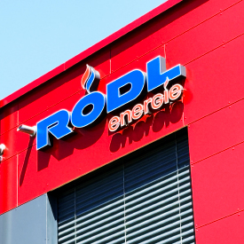 LED Signage and Metal Facade for RÖDL energie