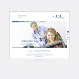 Responsive websites for our new customers VIADA from Dortmund